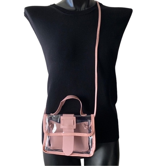 Handbags - CLEAR Stadium Crossbody Bag in Pink with Removable Insert